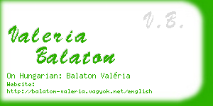 valeria balaton business card